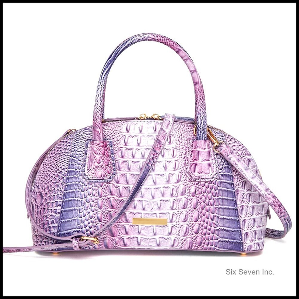Vegan Leather Crocodile Tote Crossbody Bag Large Capacity Shoulder Purse